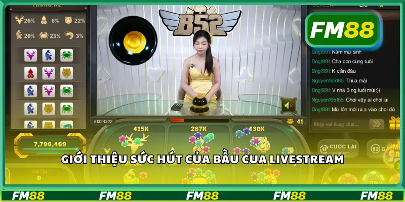 Giới thiệu sức hút của bầu cua livestream