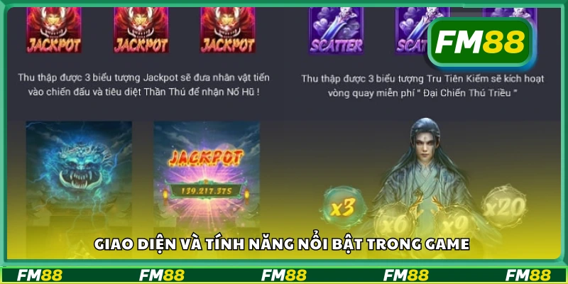 Hình ảnh bắt mắt và các chức năng nổi bật trong game