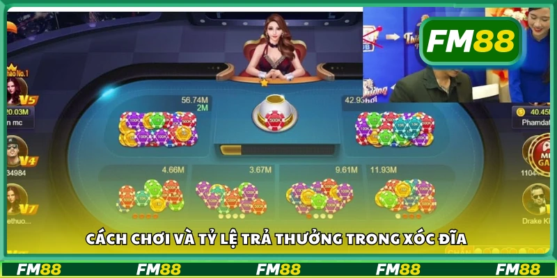 Hướng dẫn cách chơi xóc đĩa và các mức thưởng chi tiết